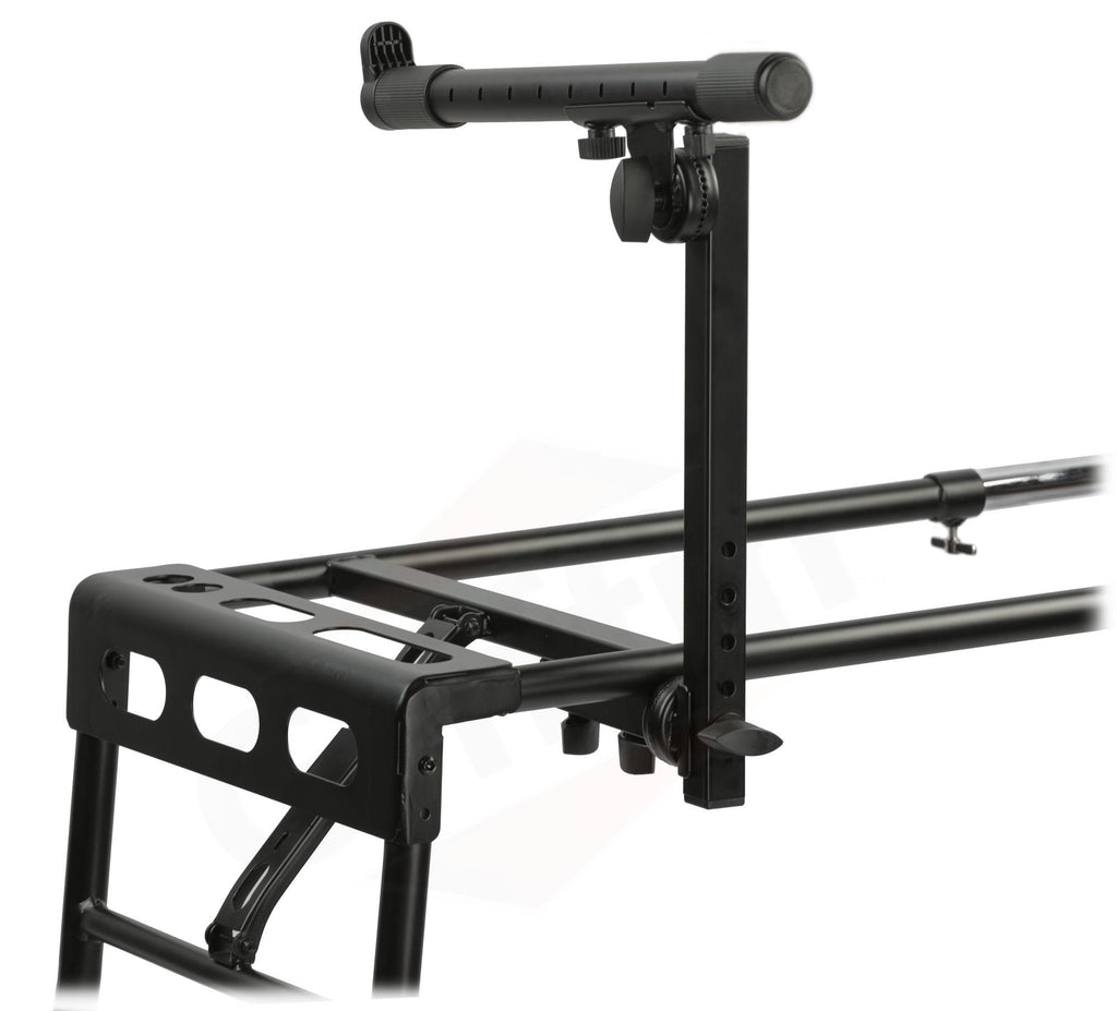 GRIFFIN 2-Tier DJ Coffin Workstation Stand - Double Table Top Keyboard & Laptop Holder - Duel Level Digital Piano Rack Mount Platform for Studio Mixer GeekStands.com