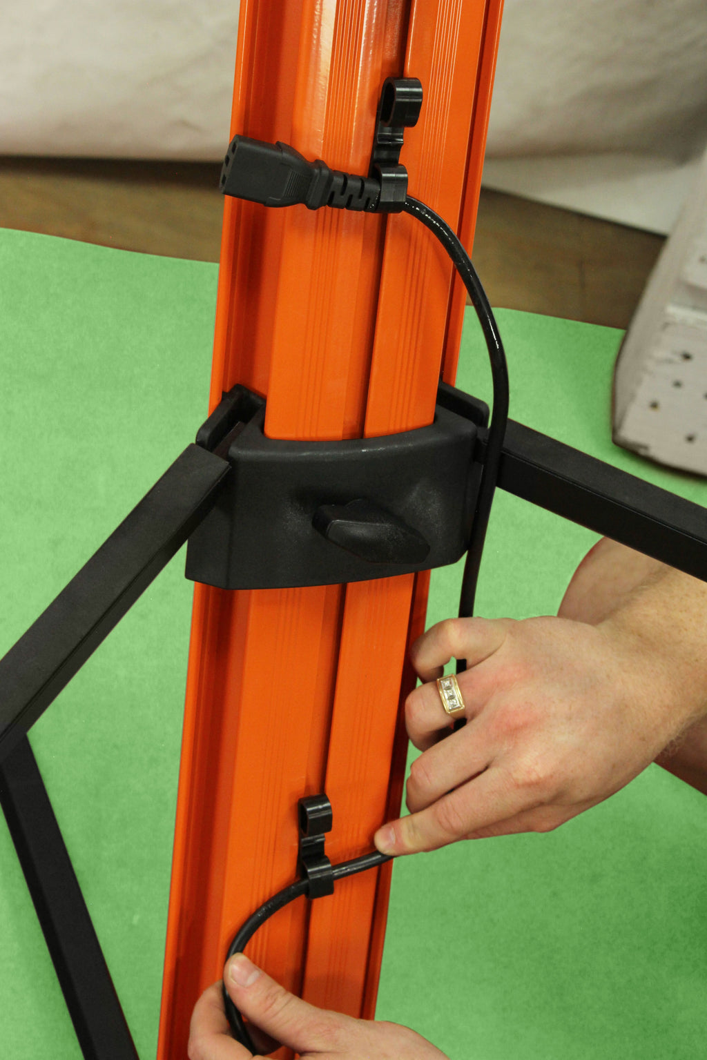 Keyboard Stand (2-Tier) with Mic Boom Arm Adapter by FAT TOAD - Professional Double Sliding Electronic Piano Column Tower for Turntable, DJ Audio Gear & Studio Synthesizer GeekStands.com