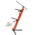 Keyboard Stand (2-Tier) with Mic Boom Arm Adapter by FAT TOAD - Professional Double Sliding Electronic Piano Column Tower for Turntable, DJ Audio Gear & Studio Synthesizer GeekStands.com