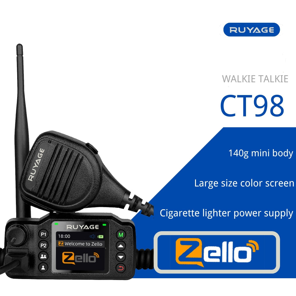 Ruyage Zello PTT 4G LTE Vehicle Mounted Mobile Two Way Radio Ruyage Radio