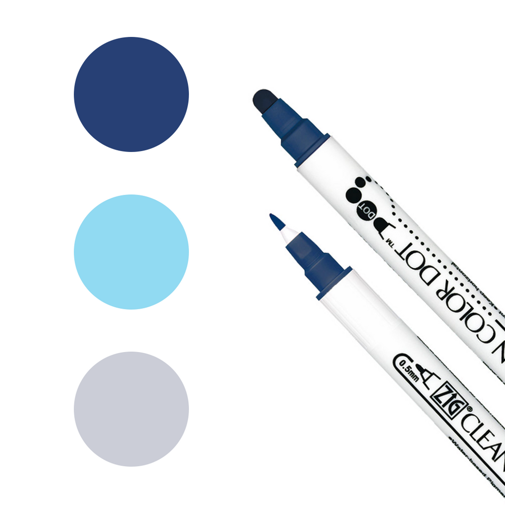 Zig Clean Color Dot Set of 3-- Custom Curated Colors by SketchBox ShopSketchBox