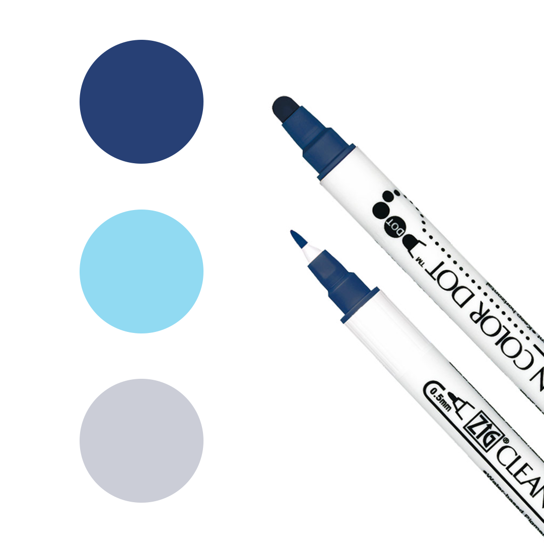Zig Clean Color Dot Set of 3-- Custom Curated Colors by SketchBox ShopSketchBox