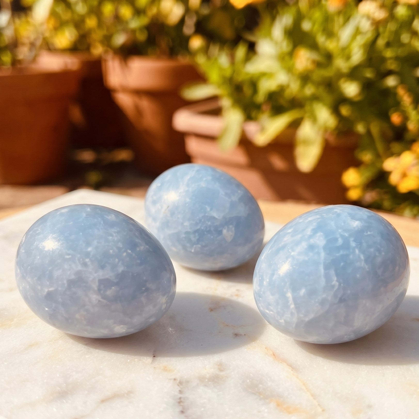 Blue Calcite Crystal Egg Carving Amazing Crystals