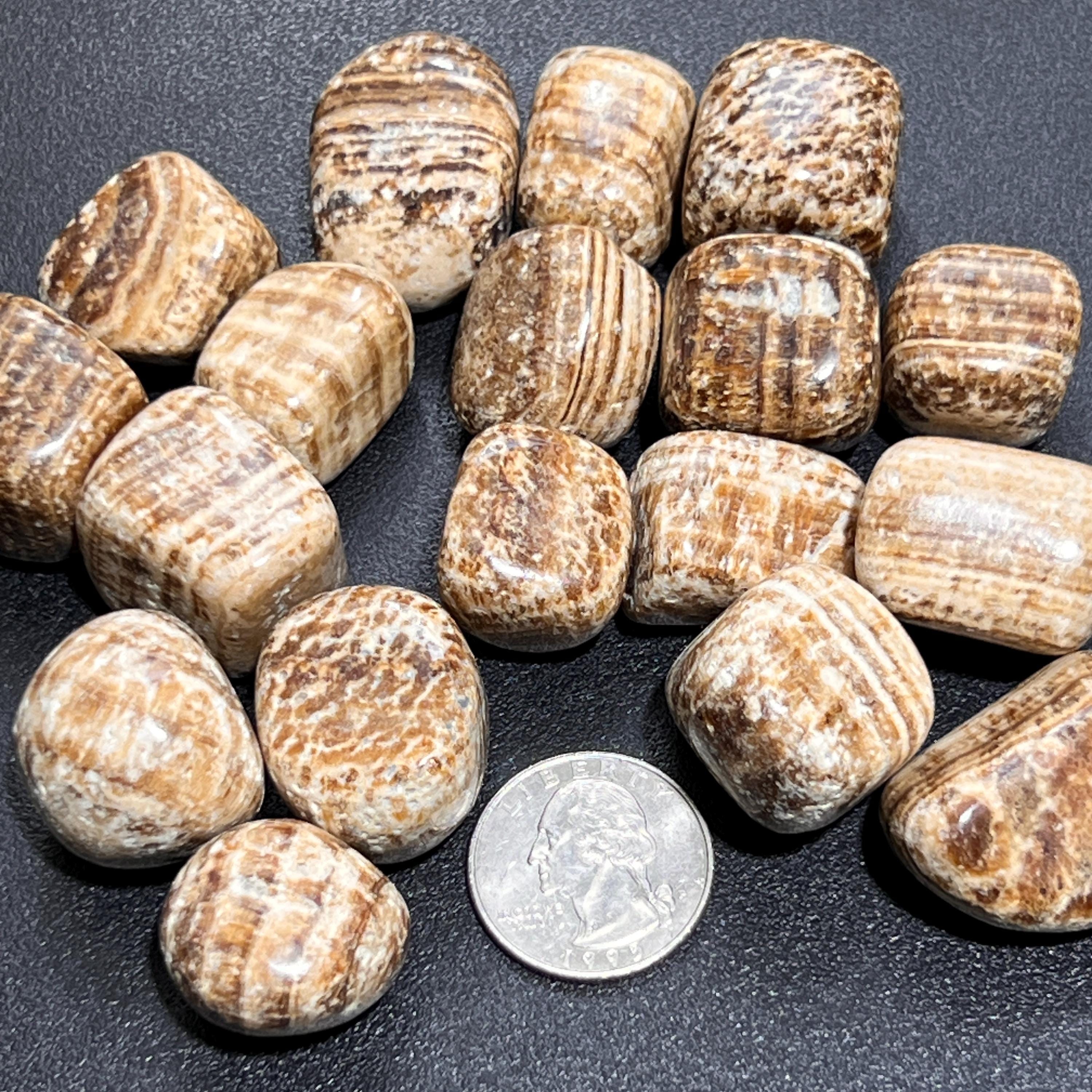 Brown Banded Aragonite Tumbled Stones (By The Piece Or Pound) Amazing Crystals