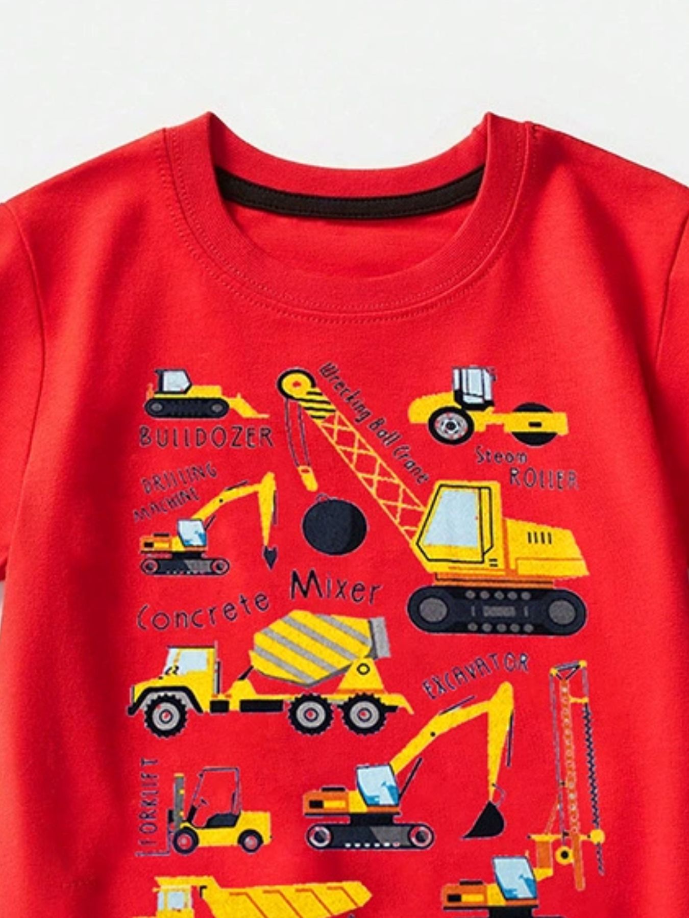 Toddler Boys and Boys Construction Vehicle Crew Neck Short Sleeve T-Shirt NicholesGifts