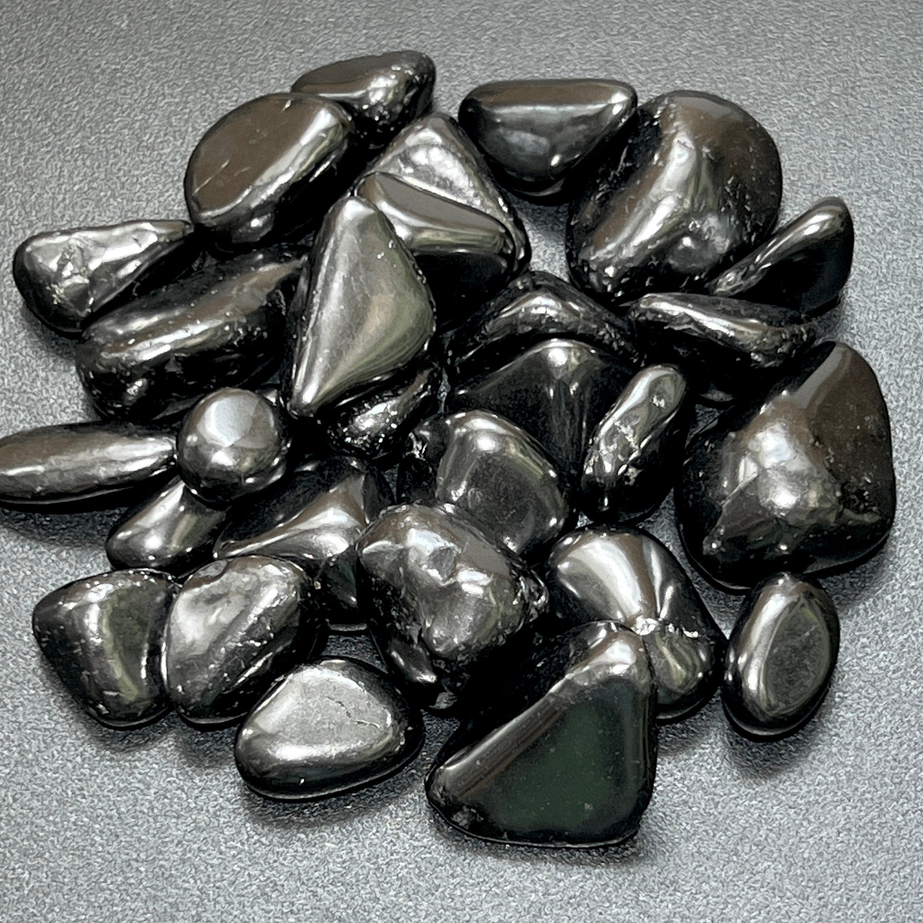 Black Shungite Tumbled Stones Mineral Karelia Russia (By The Piece or Pound) Type 2 Specimen Amazing Crystals