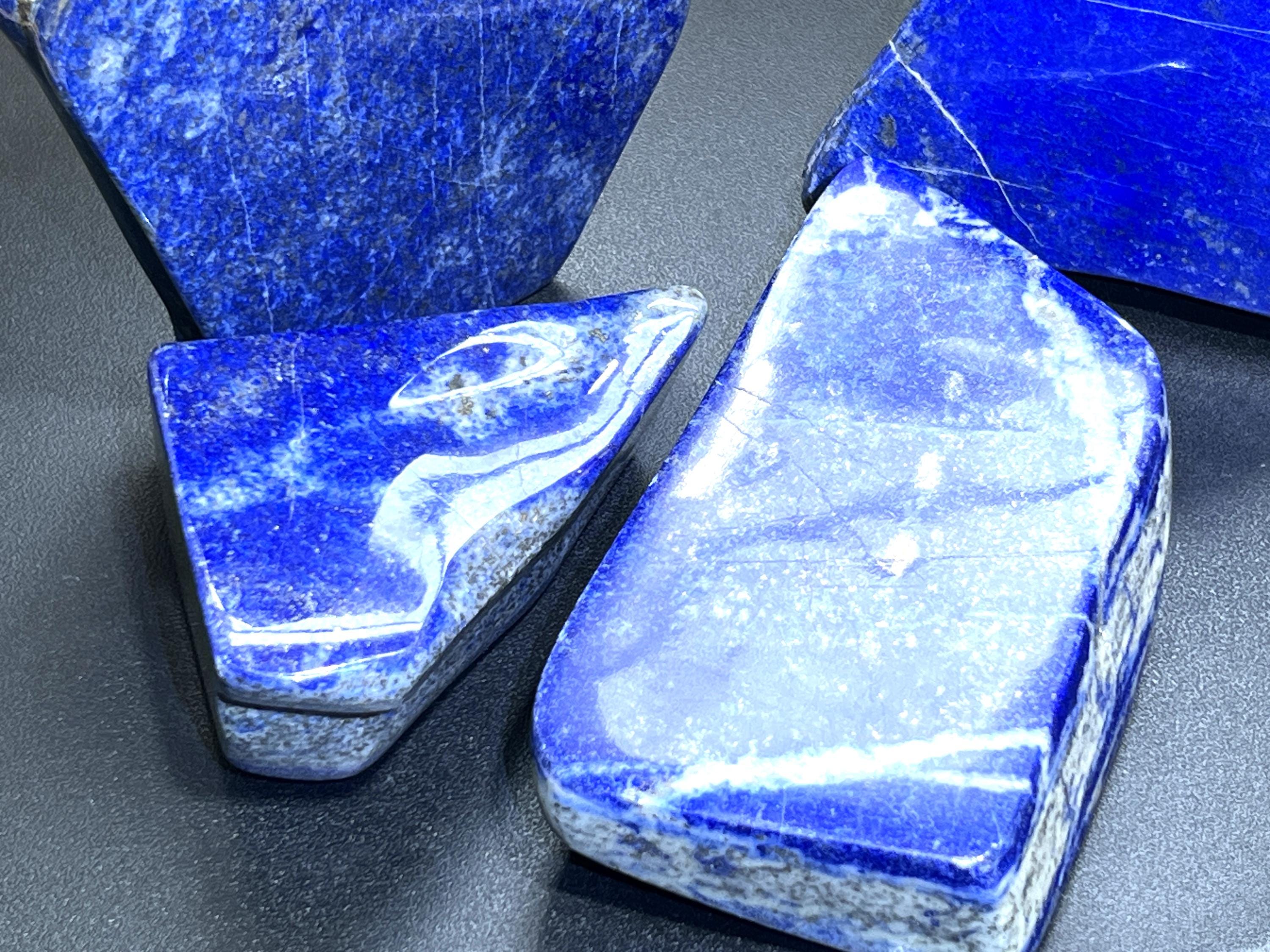 Large Blue Lapis Lazuli Freeform Polished Slab Boulders Carvings Wholesale Amazing Crystals