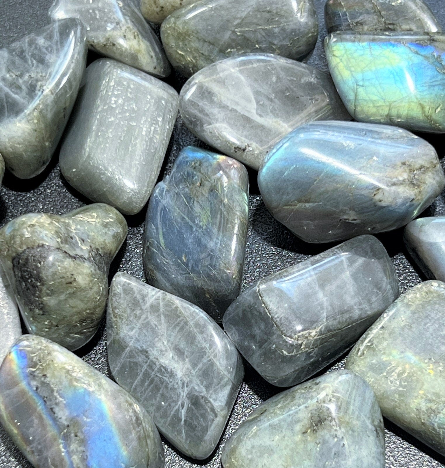 Labradorite Tumbled Stones (By The Piece Or Pound) Amazing Crystals