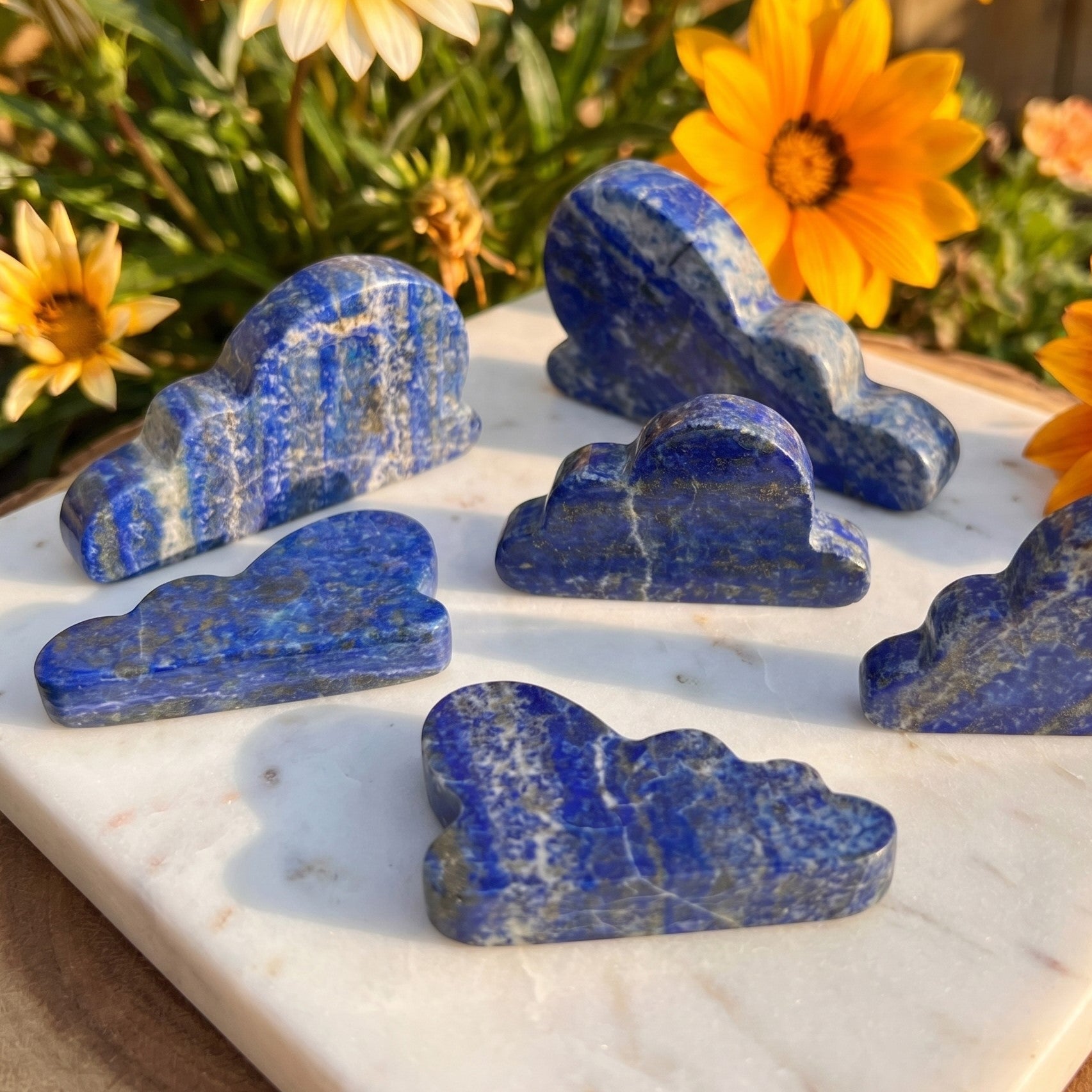 Lapis Lazuli Cloud Shape Carving (Mixed Sizes) Amazing Crystals