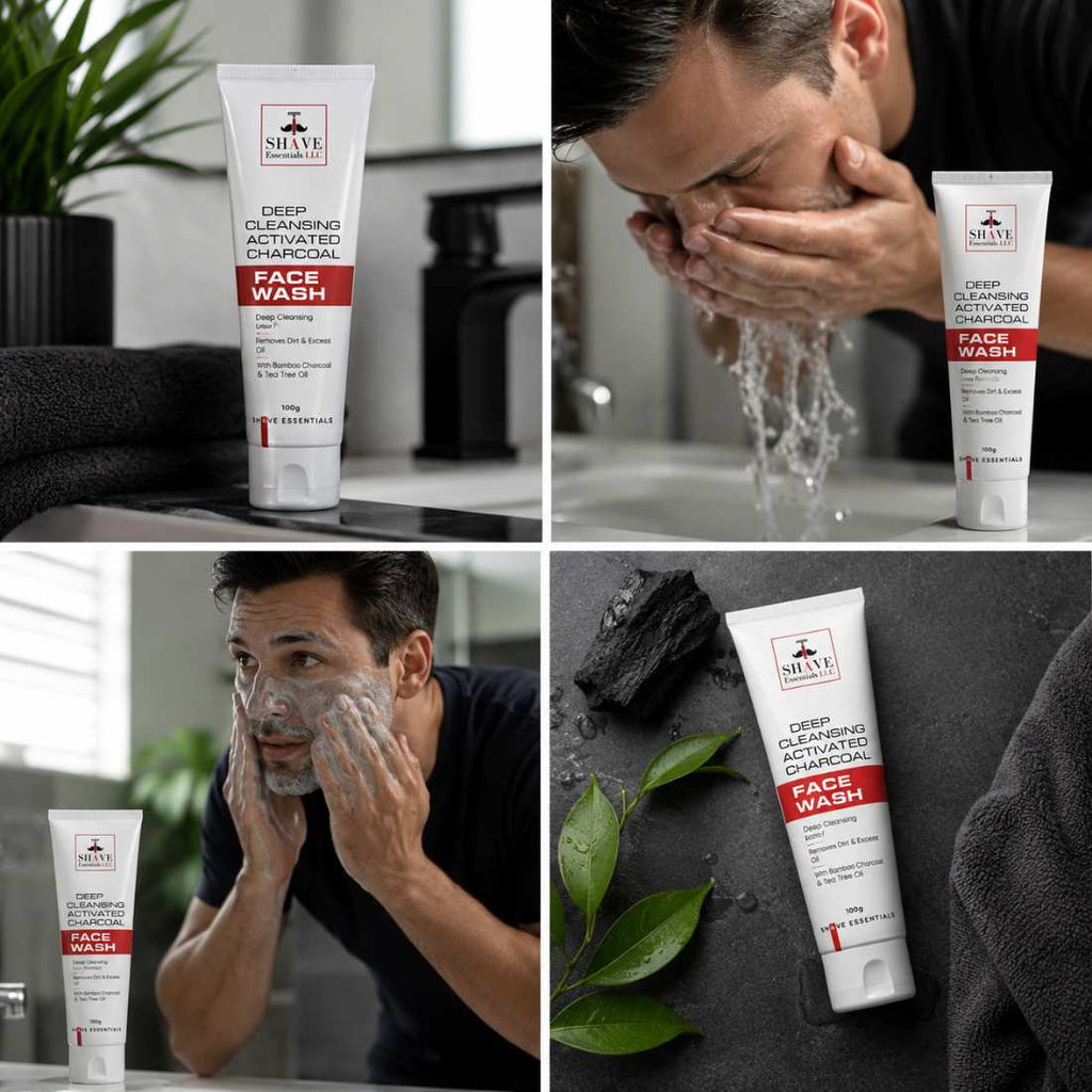 Activated Charcoal Face Wash Shave Essentials