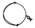 25 Black Ribbon Cord Bracelets The Awareness Company