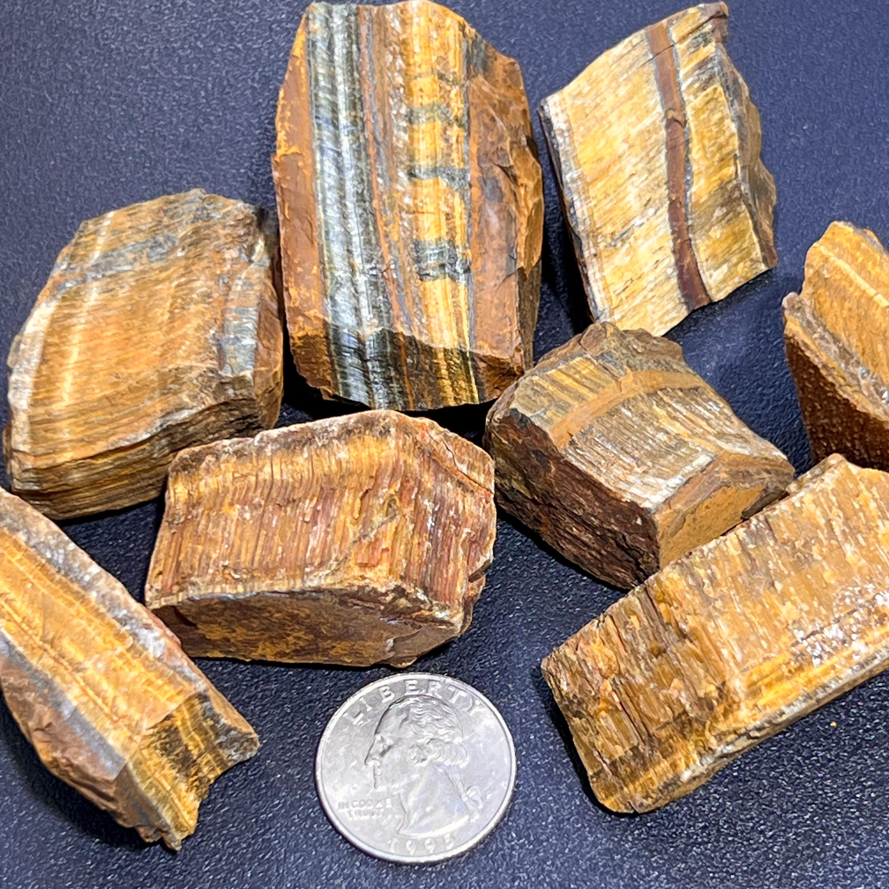 Golden Tigers Eye Rough Raw Stones (By The Piece or Pound) Wholesale Amazing Crystals