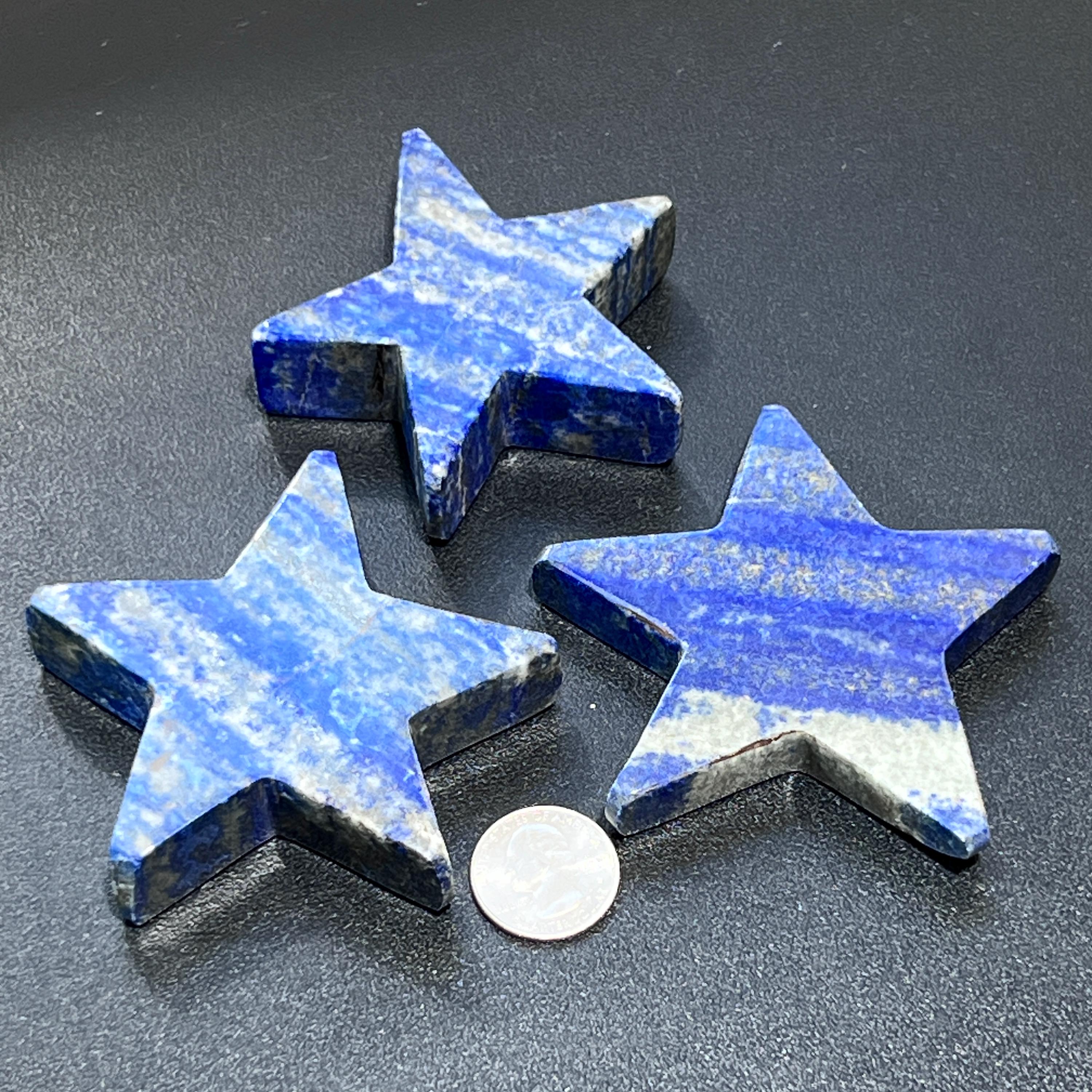 Lapis Lazuli Star Carving Gemstone Crystal Home Decor Supply Amazing Crystals