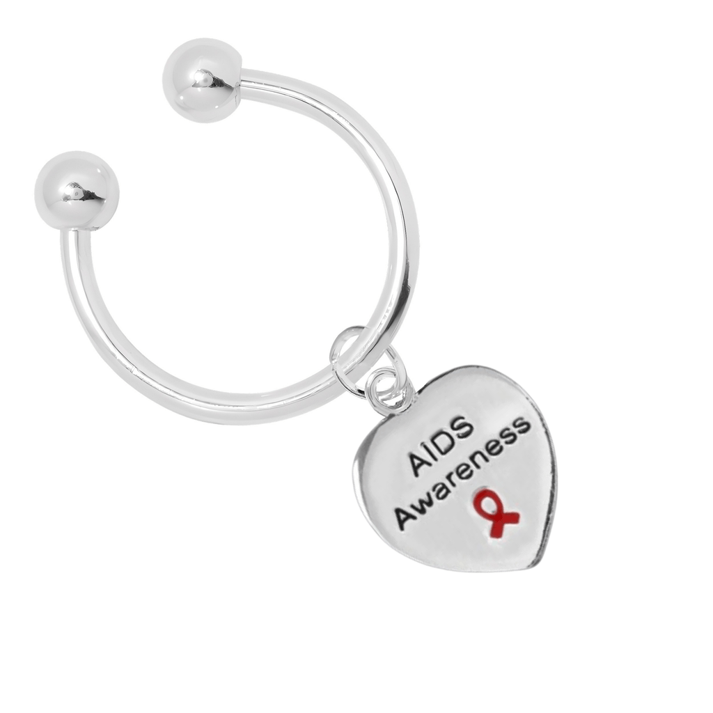 AIDS Awareness Heart Keychains The Awareness Company