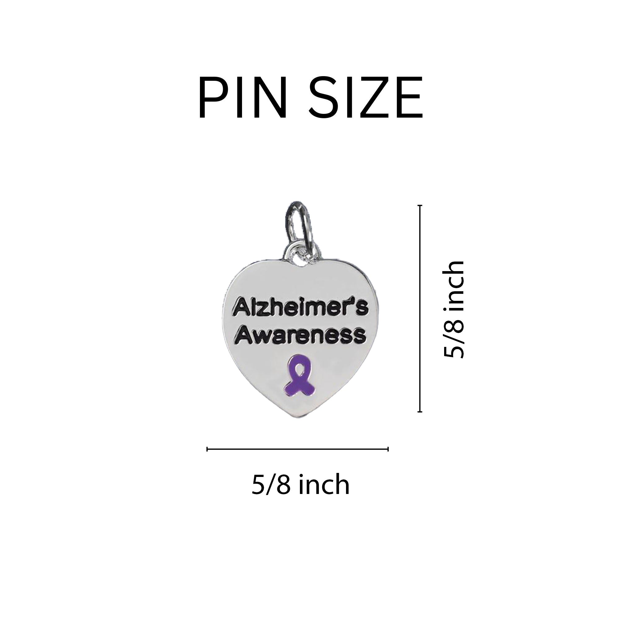 Alzheimer's Awareness Heart Charm Leather Cord Bracelets The Awareness Company