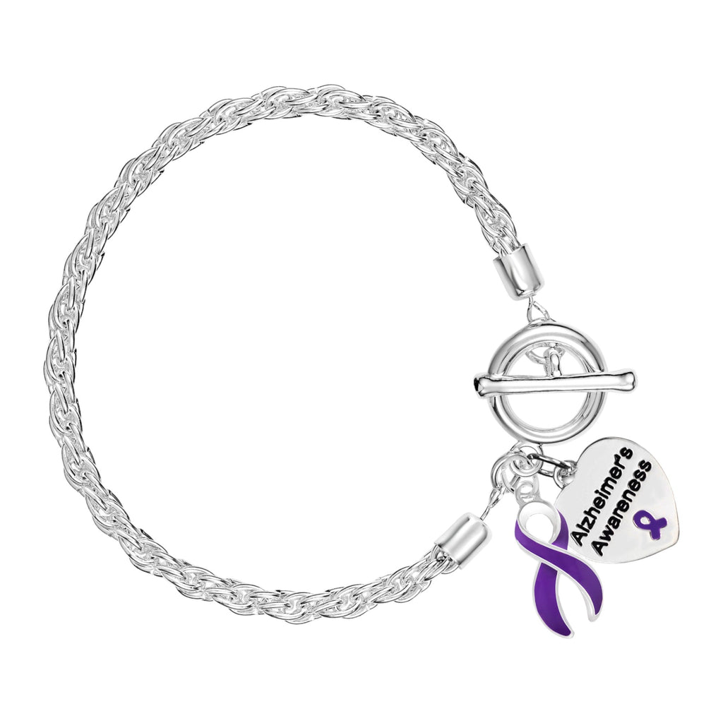 Alzheimer's Awareness Purple Ribbon Rope Bracelets The Awareness Company