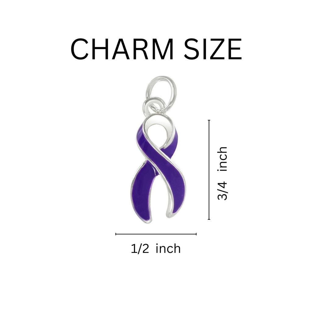 Alzheimer's Awareness Purple Ribbon Rope Bracelets The Awareness Company