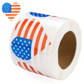 American Flag Heart Shaped Stickers (250 per Roll) The Awareness Company
