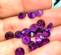 Amethyst Round Cut African Dark Purple Small AAA VS Nice rocksolidfossils