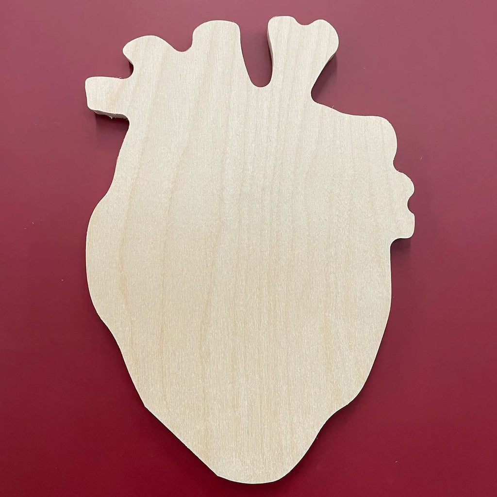 Trekell Anatomical Heart Panel - Wooden Painting Canvas Trekell Art Supplies
