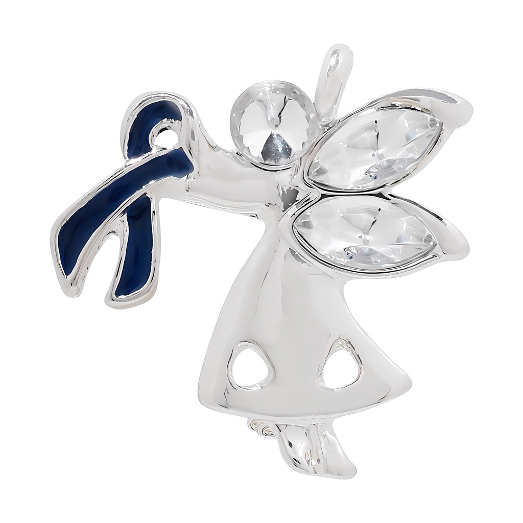 10 Pack Angel By My Side Dark Blue Ribbon Pins The Awareness Company