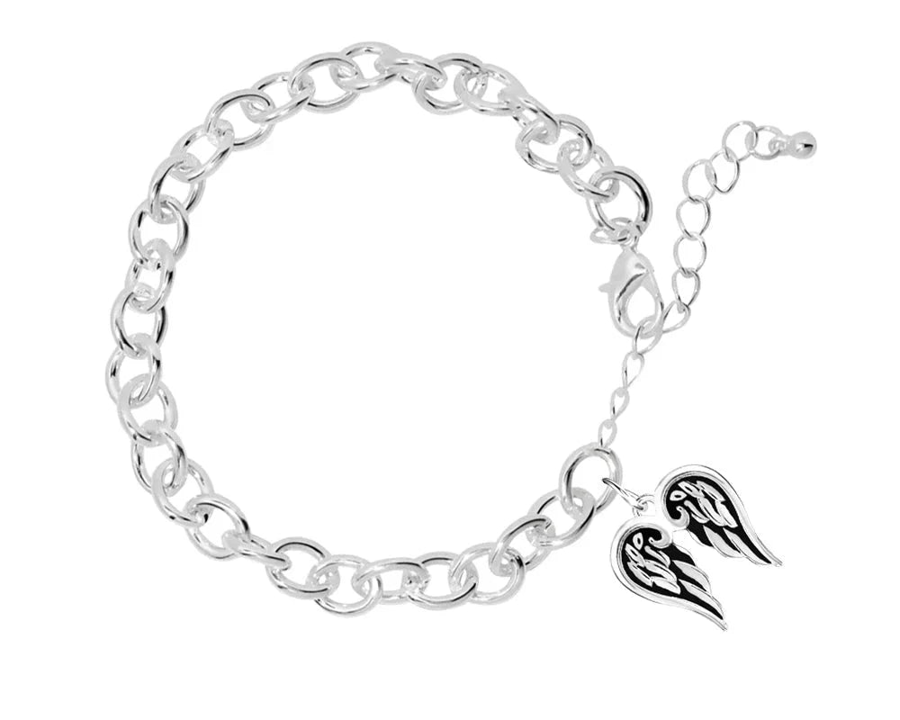 Angel Wings Religious Chunky Charm Bracelets The Awareness Company
