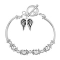 Angel Wings Religious Partial Beaded Bracelets The Awareness Company