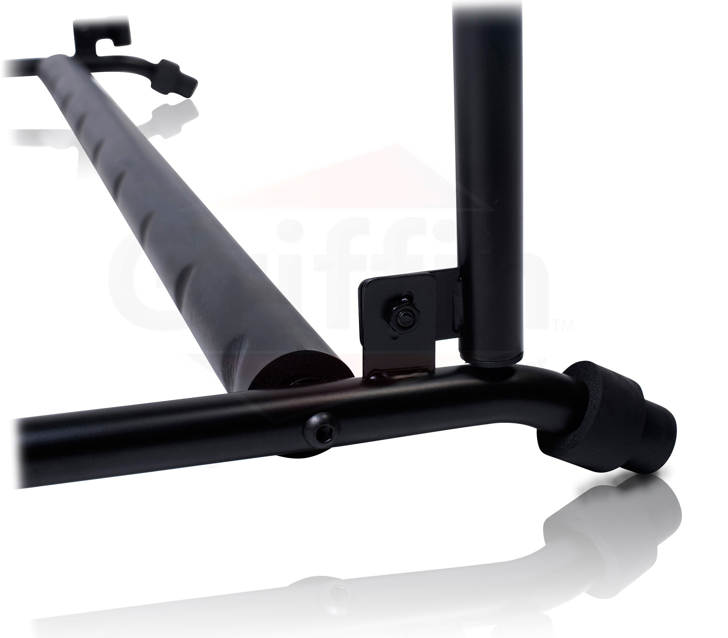 Five Guitar Rack Stand by GRIFFIN | Holder for 5 Guitars & Folds Up For Easy Transport | Neoprene Tubing Accessories | Ideal For Music Bands, Recording Studios, Schools, Stage Performers & Artists GeekStands.com