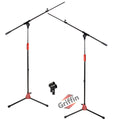 Microphone Stand with Boom Arm (Pack of 2) by GRIFFIN - Adjustable Holder Mount For Studio Recording Accessories, Singing Vocal Live Karaoke Mic GeekStands.com