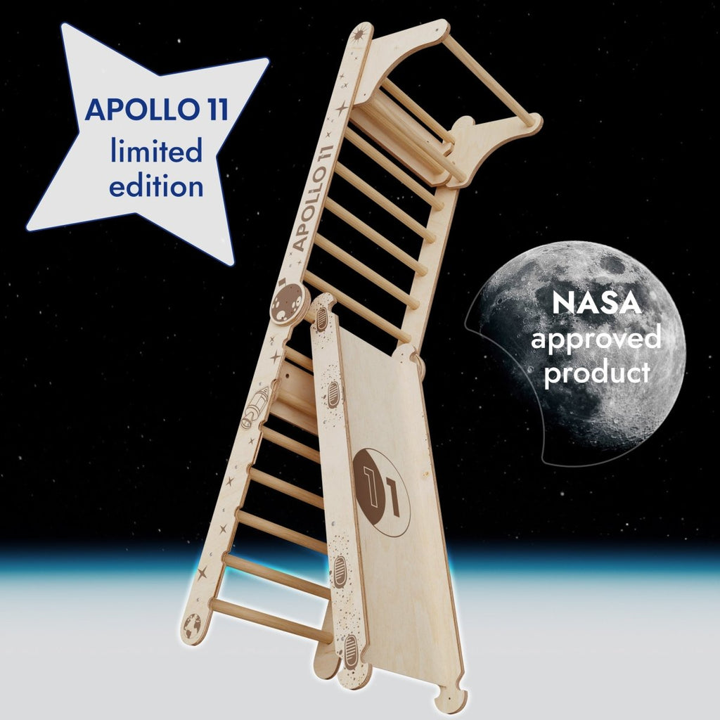 Apollo Swedish Wall / Climbing ladder for Little Austronauts + Moon swing Set + Slide Board Goodevas B2B