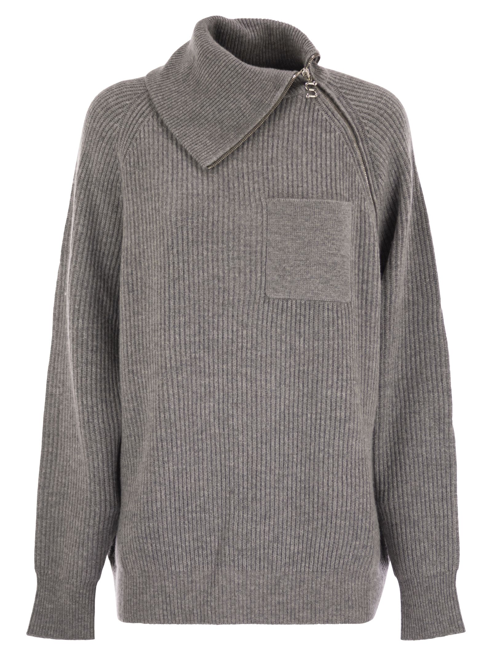 Sportmax Women Salpa - Cashmere-Blend Sweater With Zip Luosophy