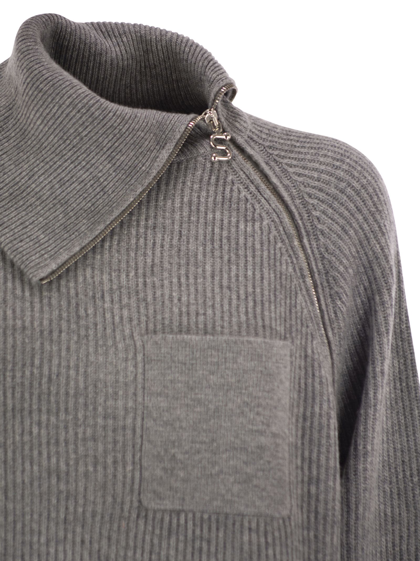 Sportmax Women Salpa - Cashmere-Blend Sweater With Zip Luosophy