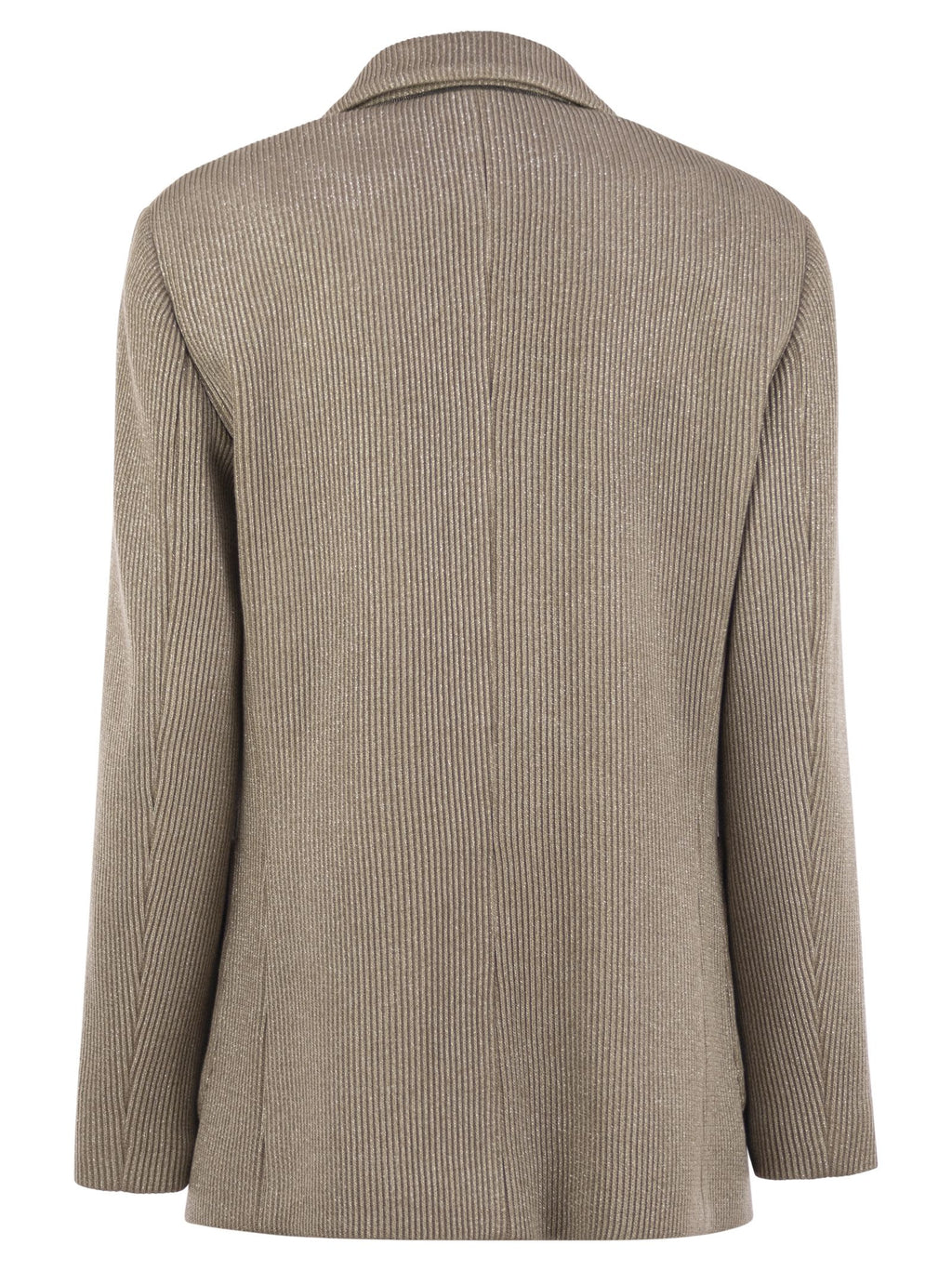 Brunello Cucinelli Women Sparkling English Rib Cotton And Viscose Knitted Jacket With Monili Luosophy