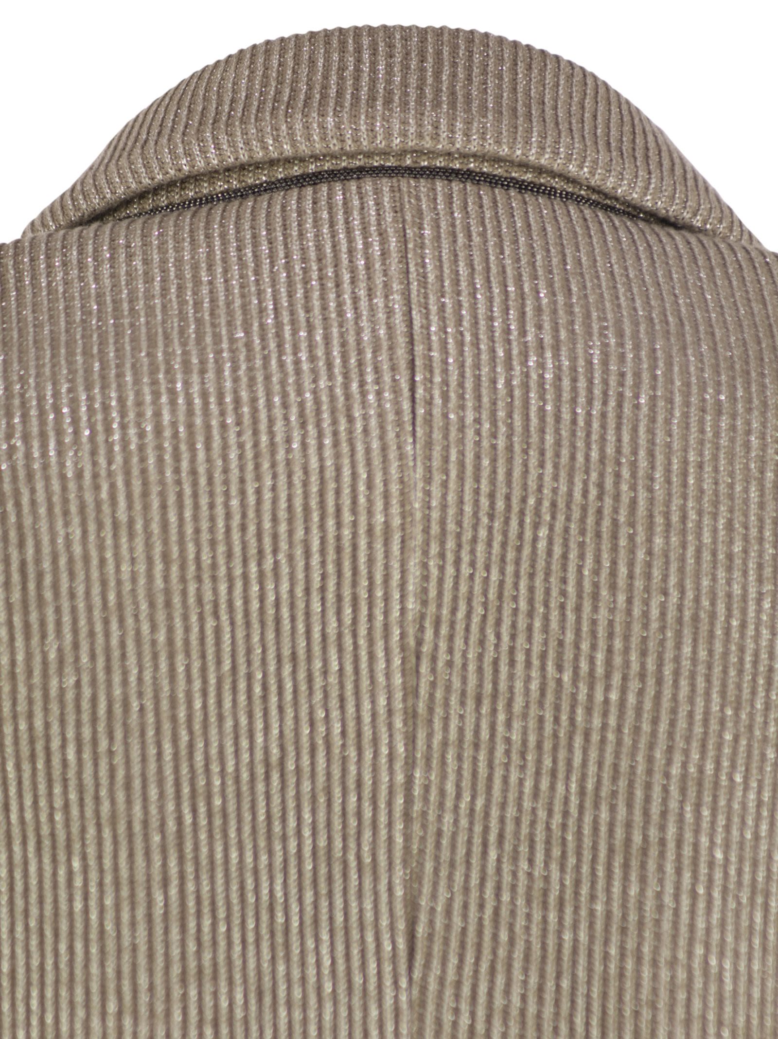 Brunello Cucinelli Women Sparkling English Rib Cotton And Viscose Knitted Jacket With Monili Luosophy