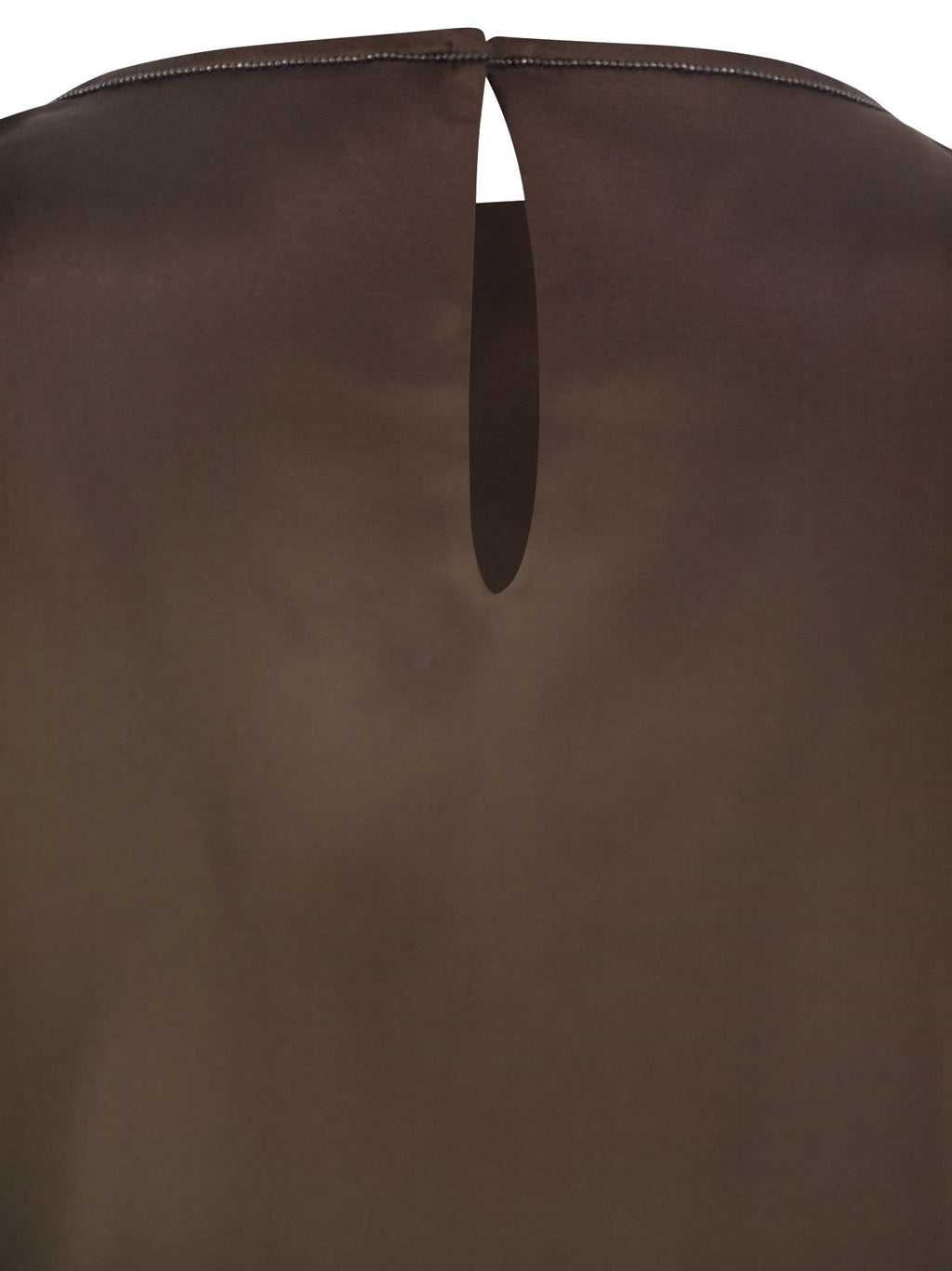 Brunello Cucinelli Women Stretch Silk Satin Top With Jewellery Luosophy