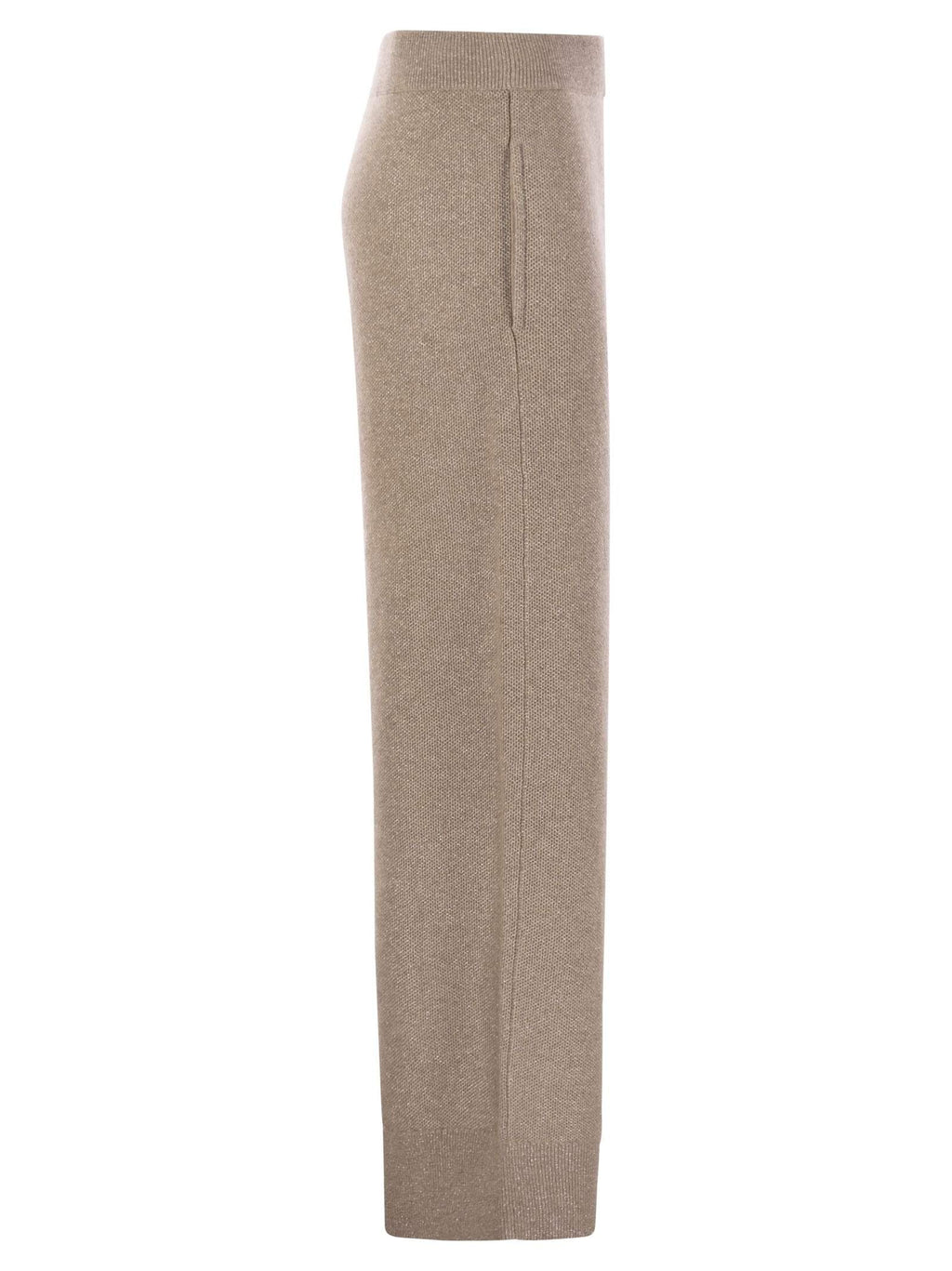 Brunello Cucinelli Women English Rib Cashmere And Viscose Knit Trousers Luosophy