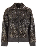 Brunello Cucinelli Women Dazzling Dégradé Embroidery Mohair And Wool Cardigan Luosophy