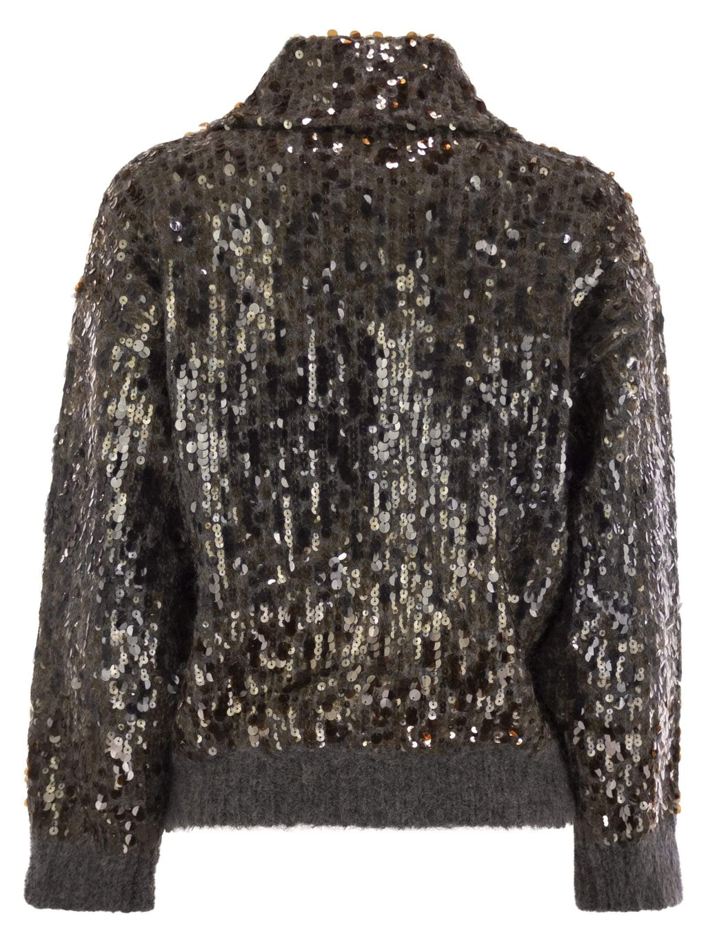 Brunello Cucinelli Women Dazzling Dégradé Embroidery Mohair And Wool Cardigan Luosophy
