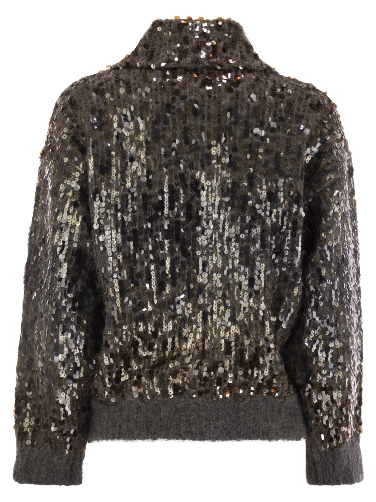 Brunello Cucinelli Women Dazzling Dégradé Embroidery Mohair And Wool Cardigan Luosophy