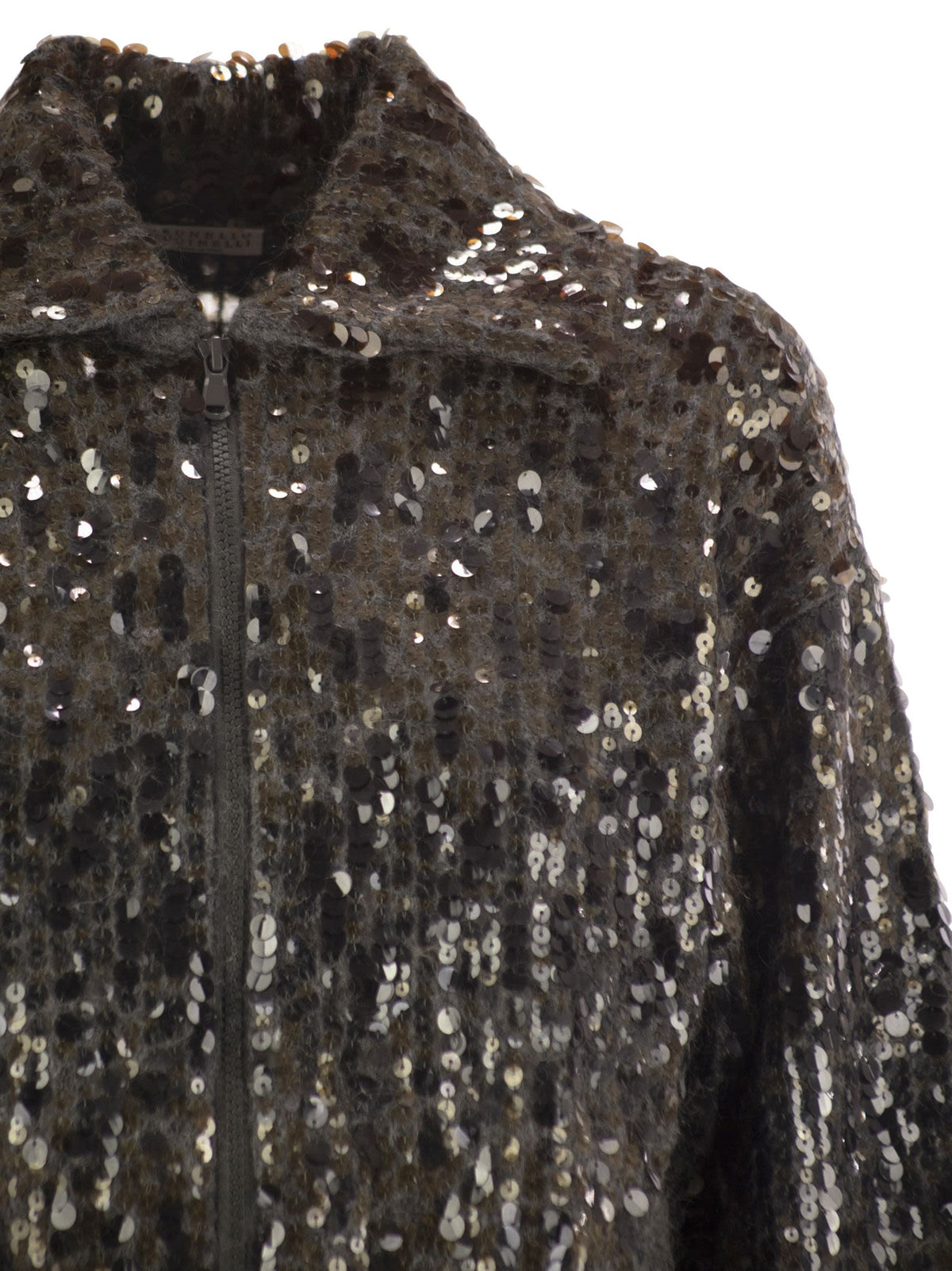 Brunello Cucinelli Women Dazzling Dégradé Embroidery Mohair And Wool Cardigan Luosophy