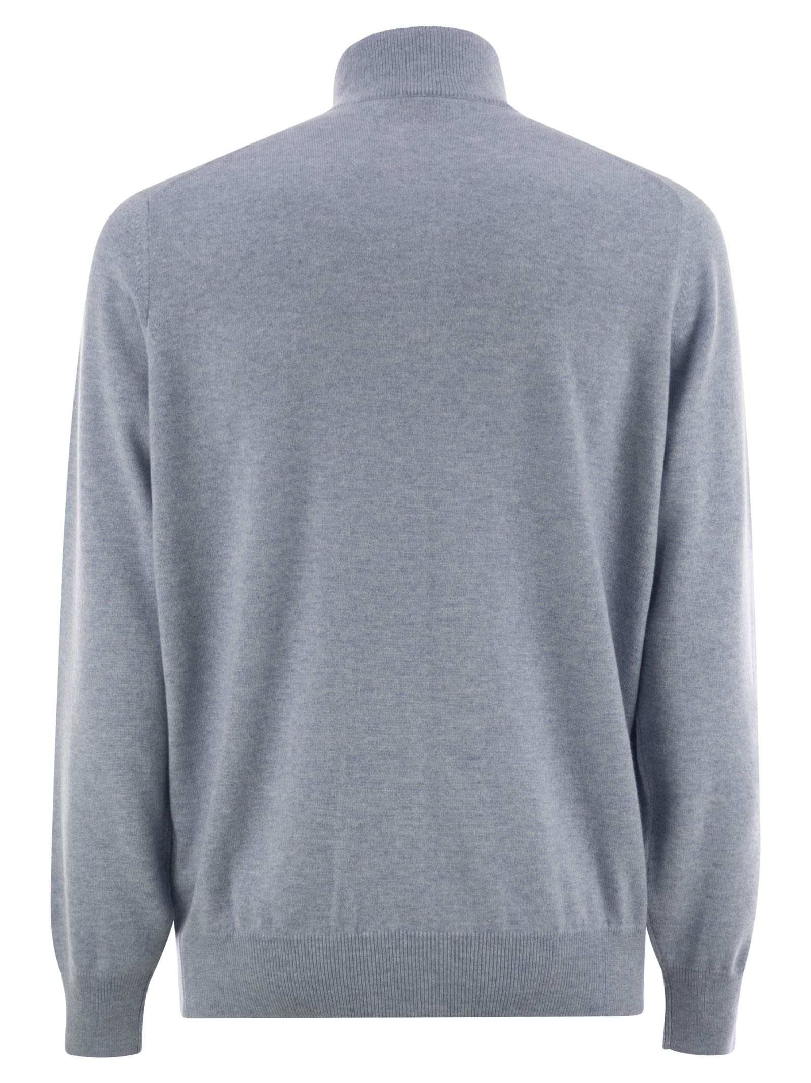Brunello Cucinelli Men High-Necked Cashmere Cardigan With Zip Luosophy