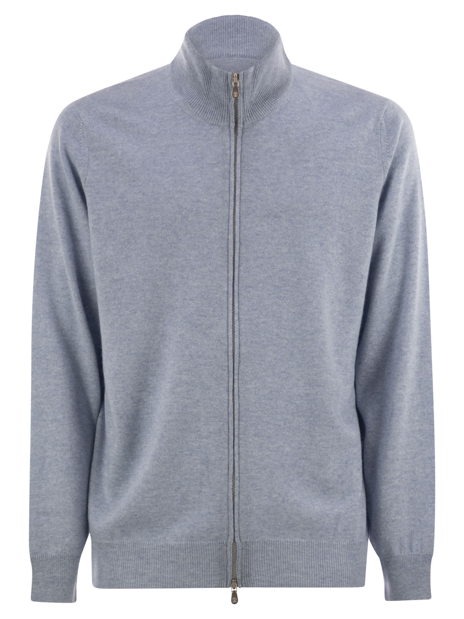 Brunello Cucinelli Men High-Necked Cashmere Cardigan With Zip Luosophy