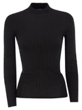 Brunello Cucinelli Women Lightweight Cashmere And Silk Broad Rib Sweater Luosophy