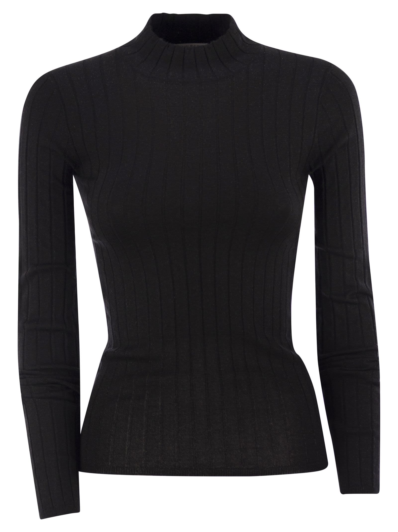 Brunello Cucinelli Women Lightweight Cashmere And Silk Broad Rib Sweater Luosophy
