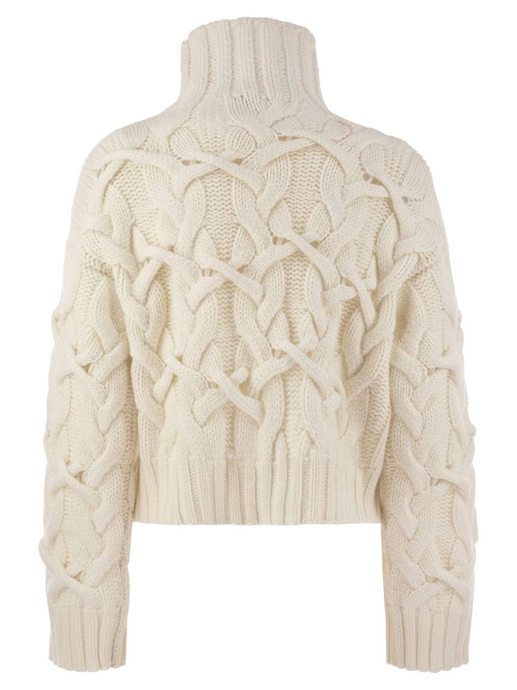 Brunello Cucinelli Women Braided High-Necked Cashmere Sweater Luosophy