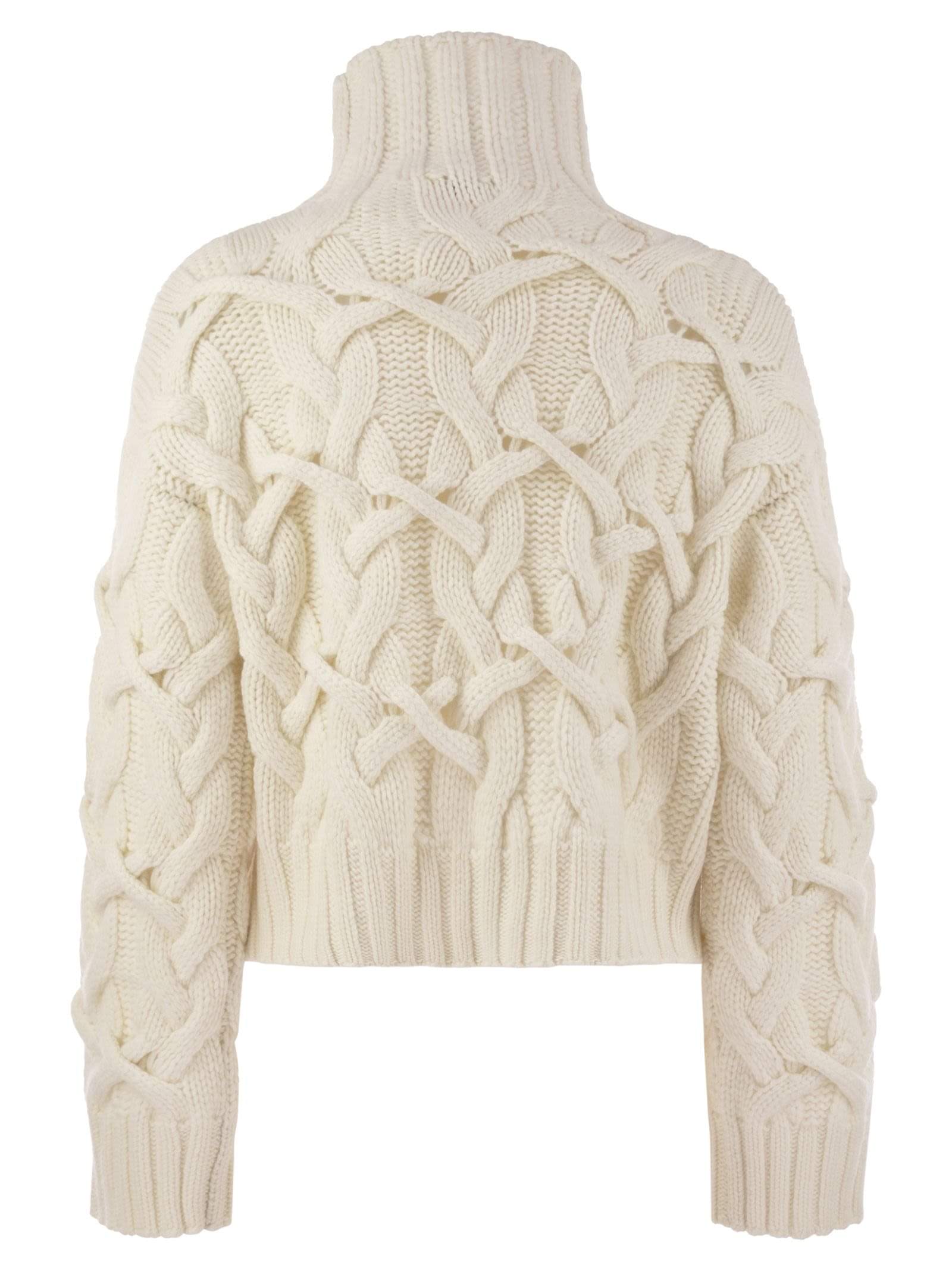 Brunello Cucinelli Women Braided High-Necked Cashmere Sweater Luosophy