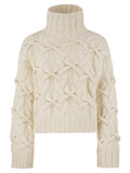 Brunello Cucinelli Women Braided High-Necked Cashmere Sweater Luosophy