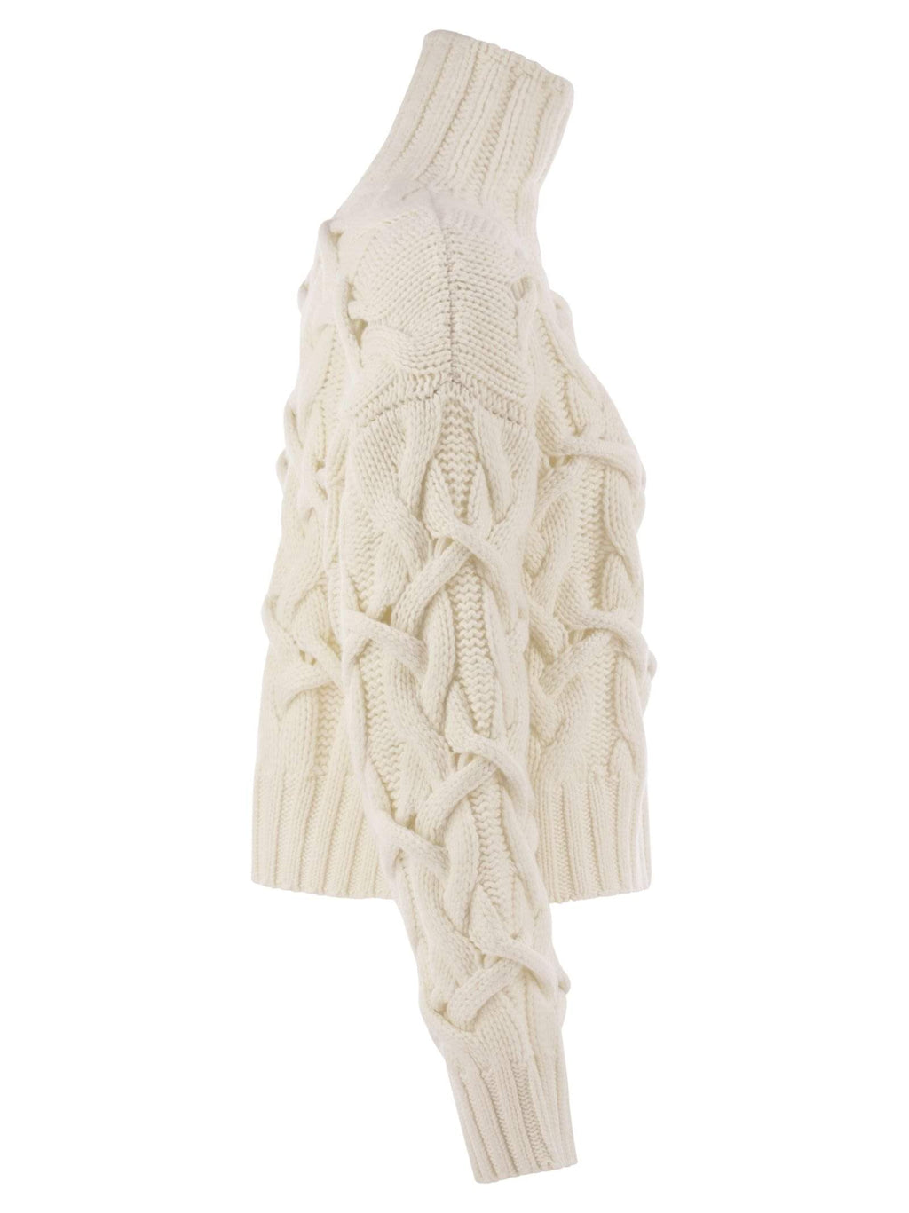 Brunello Cucinelli Women Braided High-Necked Cashmere Sweater Luosophy