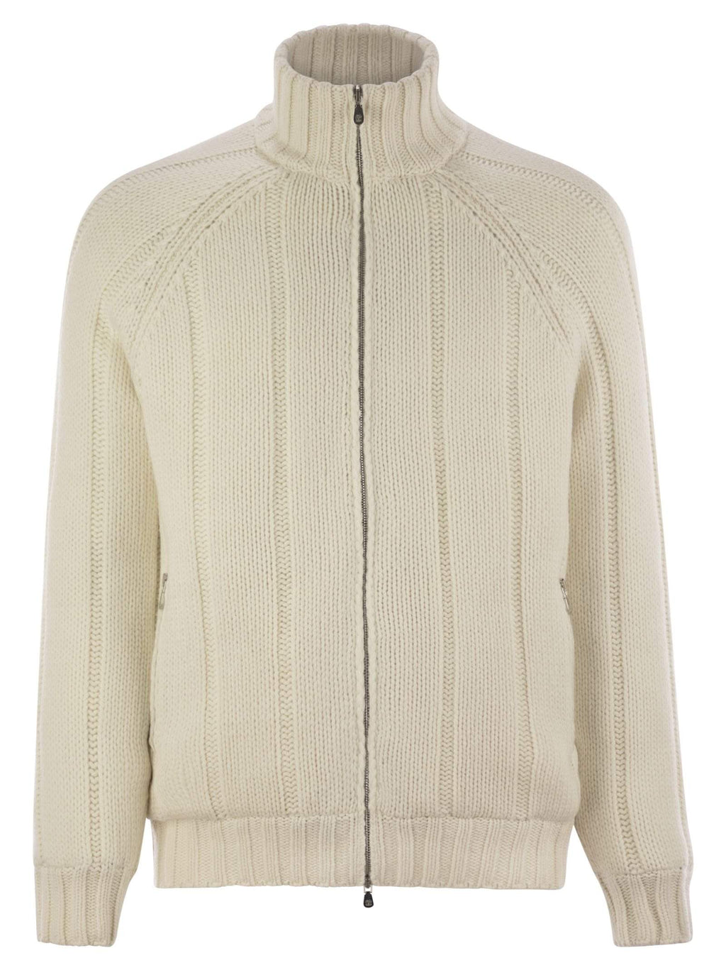 Brunello Cucinelli Men Cashmere Knit Down Jacket With Zip Luosophy