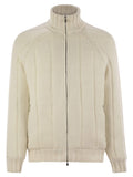 Brunello Cucinelli Men Cashmere Knit Down Jacket With Zip Luosophy